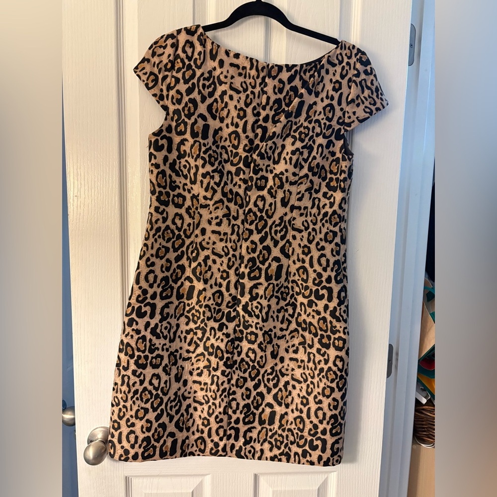 Vince Camuto Animal Print Sheath Dress Size 8